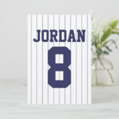Invitation Baseball Jersey - Sports Thème Anniversaire (Debout devant)