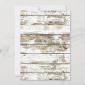 Invitation Baseball Love Rustic Sports Mariage Fête des marié (Dos)