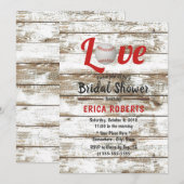 Invitation Baseball Love Rustic Sports Mariage Fête des marié (Devant / Derrière)