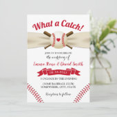 Invitation Baseball Love Sports Thème Mariage d'été (Debout devant)