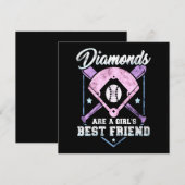 Invitation Baseball Lover | Les Diamants Sont Les Meilleurs A (Devant / Derrière)