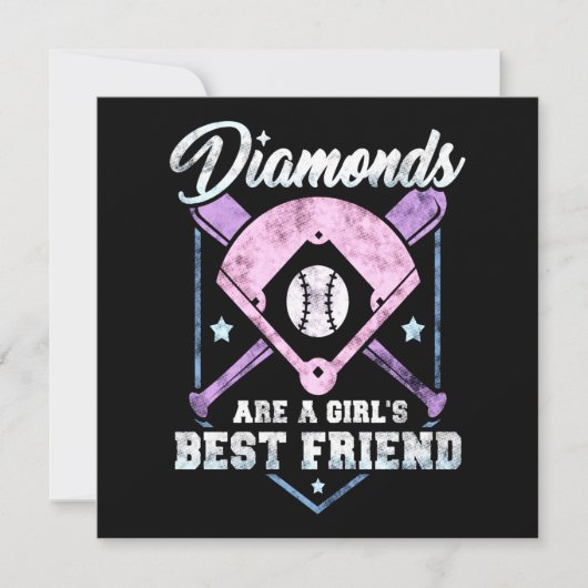 Invitation Baseball Lover | Les Diamants Sont Les Meilleurs A (Devant)