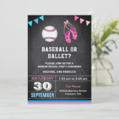 Invitation Baseball ou Ballet Sexe Revevela Party (Debout devant)