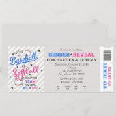 Invitation Baseball ou softball Genre Reveillez le style de b (Devant / Derrière)