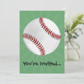 Invitation Baseball personnalisé sur Garçons verts (Debout devant)