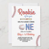 Invitation Baseball Premier anniversaire de fête Fille Garçon (Devant)