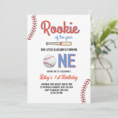 Invitation Baseball Premier anniversaire de fête Fille Garçon (Debout devant)