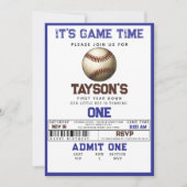 Invitation baseball première année bas 1er anniversaire (Devant)