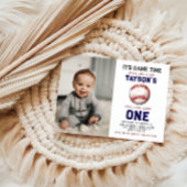 Invitation Baseball première année bas 1er anniversaire photo