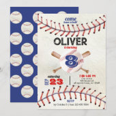 Invitation baseball, recrue de l'année (Devant / Derrière)