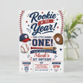 Invitation Baseball Recrue de l'Année 1er Anniversaire (Debout devant)