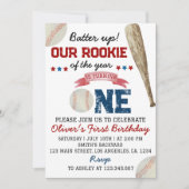 Invitation Baseball Recrue de l'année Frappe Fort (Devant)