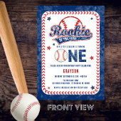Invitation Baseball Rookie Retour Photo 1ère fête d'anniversa