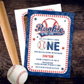 Invitation Baseball Rookie Retour Photo 1ère fête d'anniversa