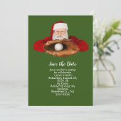 Invitation Baseball sauver la date Noël (Debout devant)