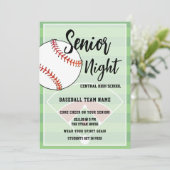 Invitation Baseball Senior Night High School Party (Debout devant)
