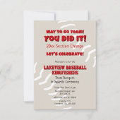 Invitation baseball softball enfants championnat saison banqu (Devant)