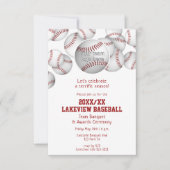 Invitation baseball softball fin de saison célébration (Devant)