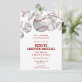 Invitation baseball softball fin de saison célébration (Debout devant)