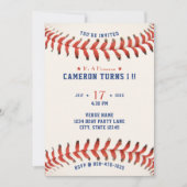 Invitation Baseball Softball Sport 1ère fête d'anniversaire (Devant)