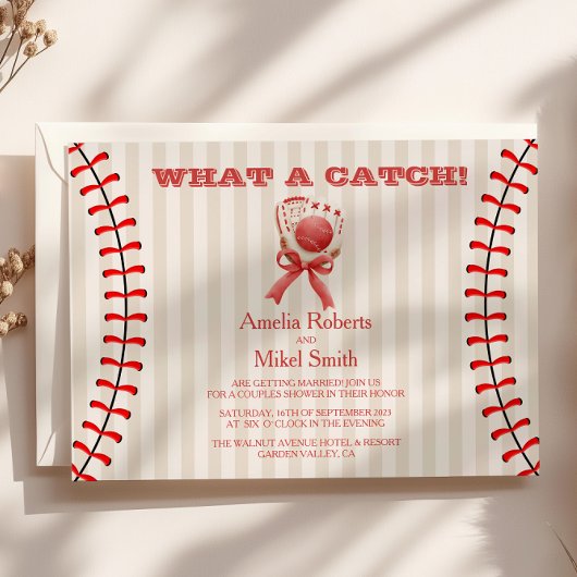 Invitation Baseball Sport Parfait Mariage de capture