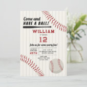 Invitation Baseball Sports Thème Anniversaire (Debout devant)