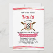 Invitation Baseball Stitch Sport Thème Anniversaire (Devant)
