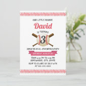 Invitation Baseball Stitch Sport Thème Anniversaire (Debout devant)