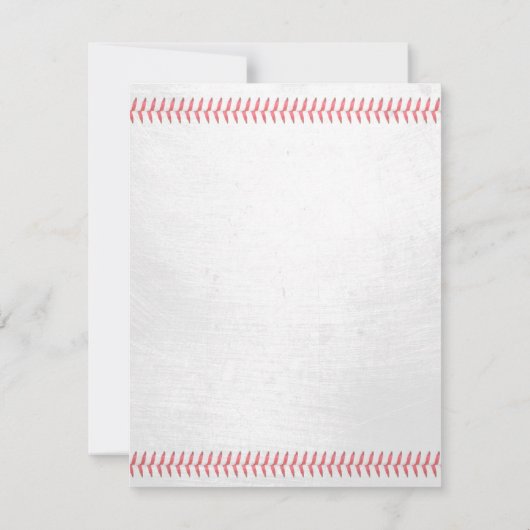 Invitation Baseball Theme Boy 5e fête d'anniversaire (Dos)