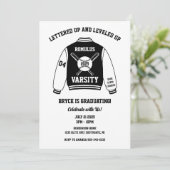 Invitation Baseball Varsity Jacket Graduation Party (Debout devant)
