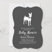 Invitation Basenji Baby shower chien neutre (Devant)