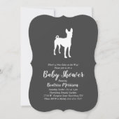 Invitation Basenji Baby shower chien neutre (Devant)