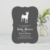 Invitation Basenji Baby shower chien neutre (Debout devant)