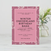 Invitation Bash d'anniversaire hivernal ONEderland personnali (Debout devant)