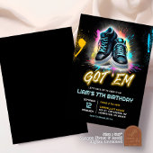 Invitation Bash de baskets noires pour l'anniversaire Got Em