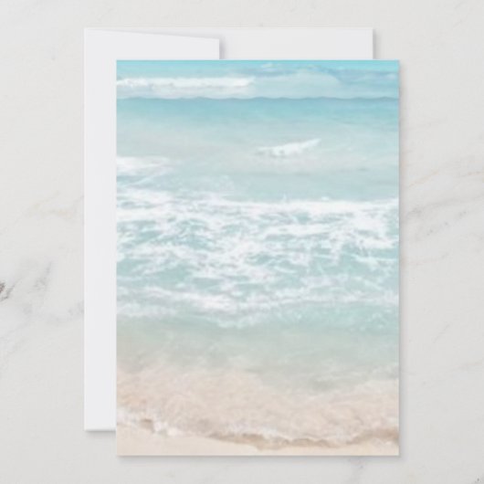 Invitation Bash de célibataire | Mariage moderne sur la plage (Dos)