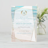 Invitation Bash de la mariée | Mariage moderne de plage à mon (Debout devant)