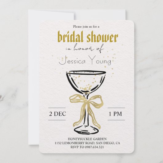 Invitation Bash de mariage & Appel de cocktail mariage (Devant)