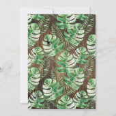 Invitation Bash de piscine tropical de Summerween squelette (Dos)