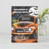 Invitation Bash Halloween sur la Lune avec Orange  (Debout devant)