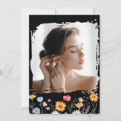 Invitation Bash nuptial Fleur sauvage rustique (Dos)