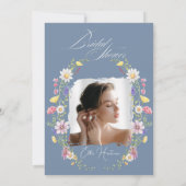 Invitation Bash nuptial Fleur sauvage rustique (Dos)