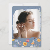 Invitation Bash nuptial Fleur sauvage rustique (Dos)