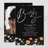 Invitation Bash nuptial Fleur sauvage rustique (Devant / Derrière)