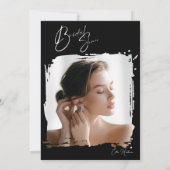 Invitation Bash nuptial Fleur sauvage rustique (Dos)