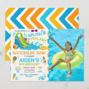 Invitation Bash Toboggan Aquatique Photo de Toboggan Aquatiqu