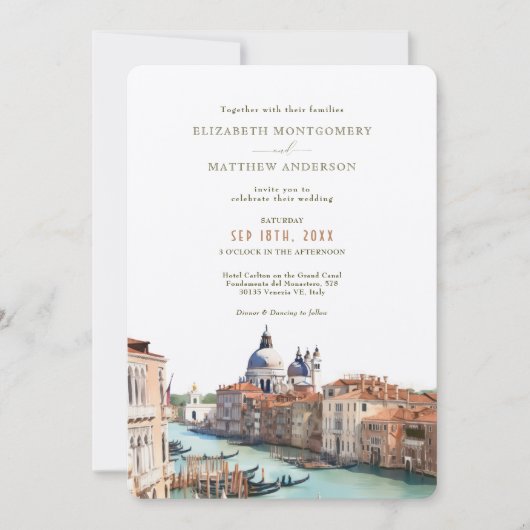 Invitation Basilique Mariage de Splendor vénitienne della Sal (Devant)