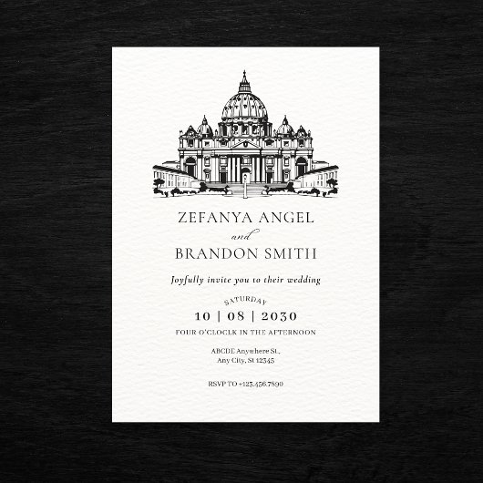 Invitation Basilique mariage du Vatican
