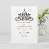Invitation Basilique mariage du Vatican (Debout devant)