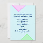 Invitation Basique, amusant "79ème anniversaire FÊTE" Invitat (Dos)